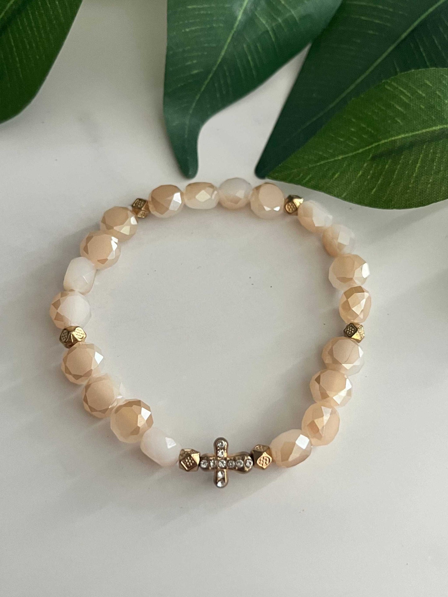 Cross Bead Bracelet Collection - Faith-Inspired Jewelry