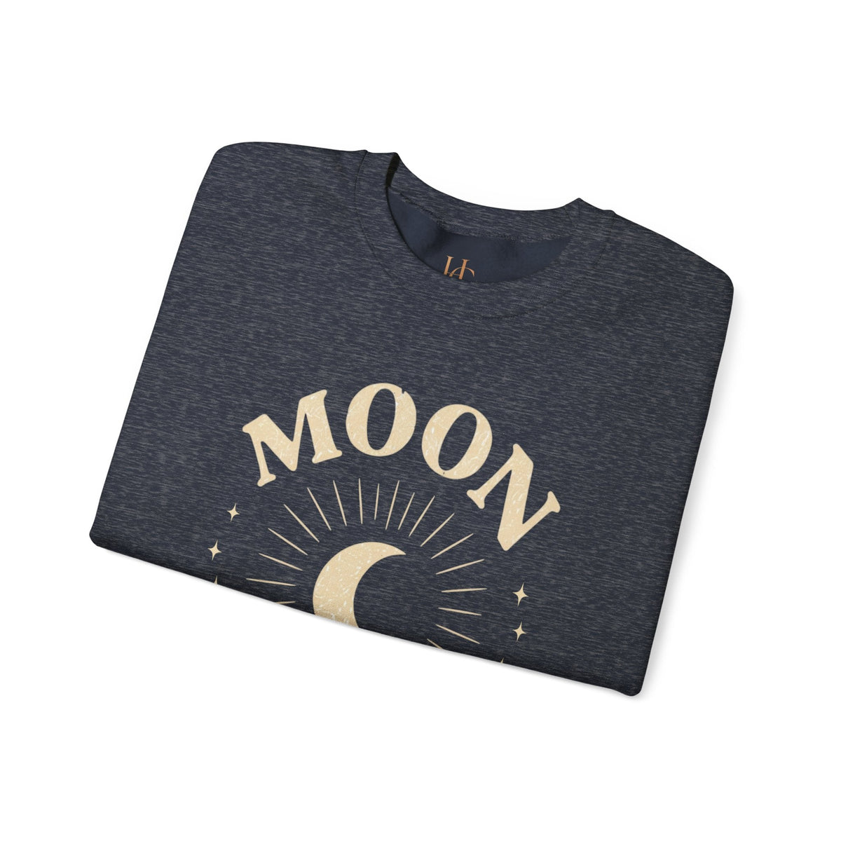 Moon Tribe Crewneck Sweatshirt — Celestial Moon Graphic Pullover - Jewel Tones