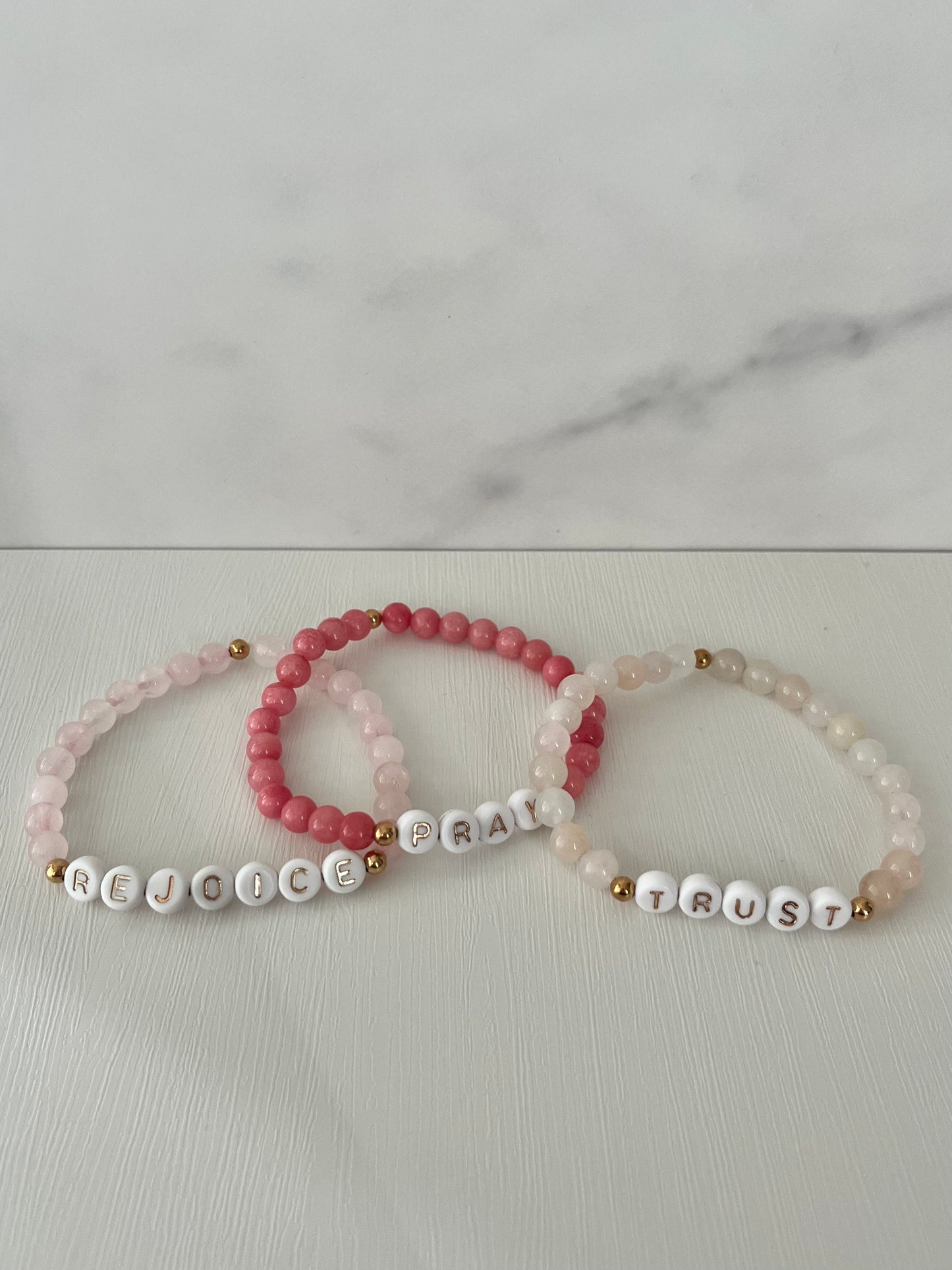 Rejoice Pray Trust Opal Bracelet Set | Beautiful Stacking Jewelry