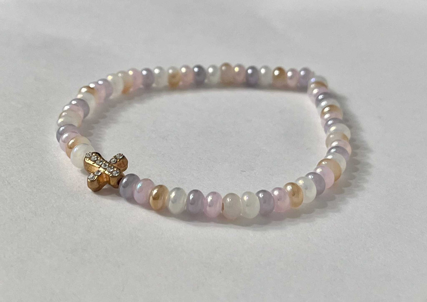 Bead Bracelet with Freshwater Shell & Pearl Beads