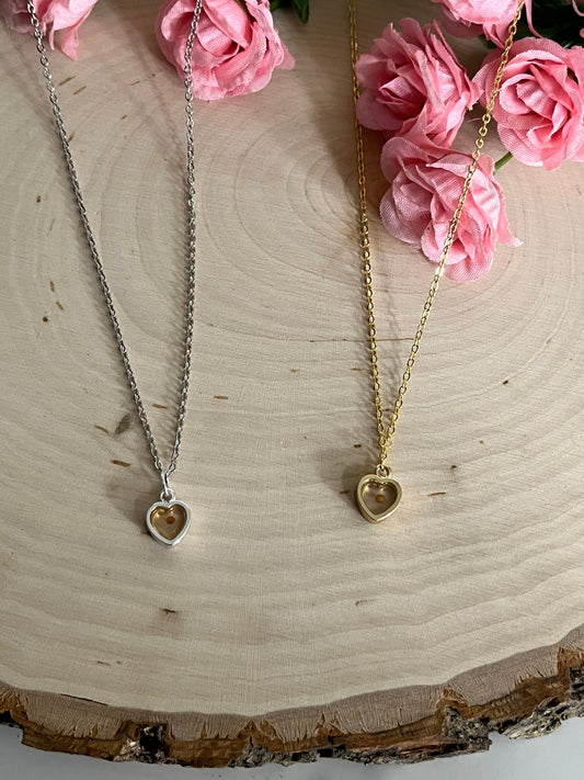 Mustard Seed Heart Necklace in Gold and Silver – Christian Faith Jewelry for Women