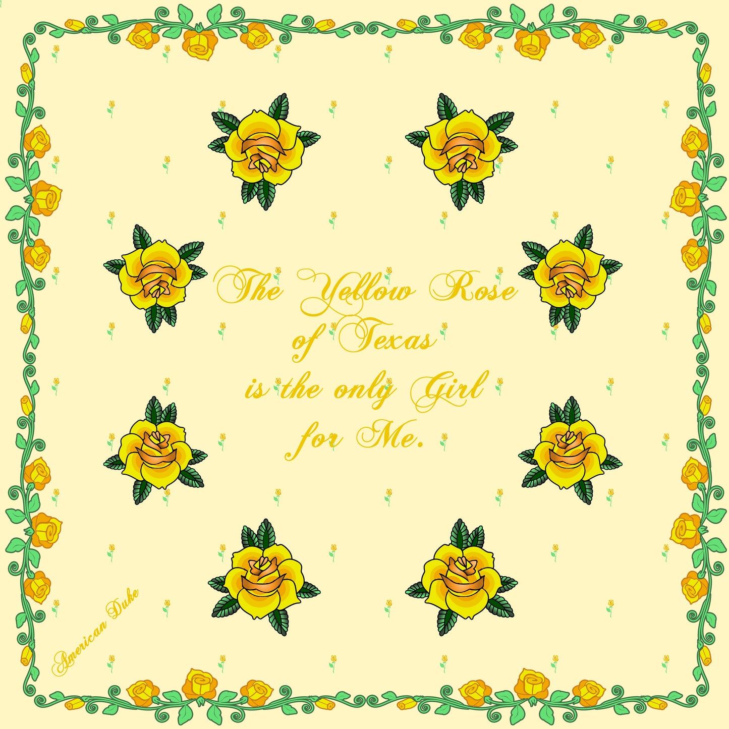 Bandana - Yellow Rose of Texas