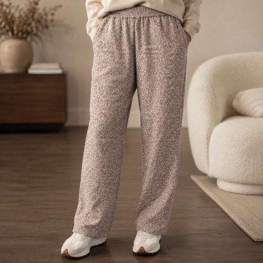 Blush Leopard Sweatpants