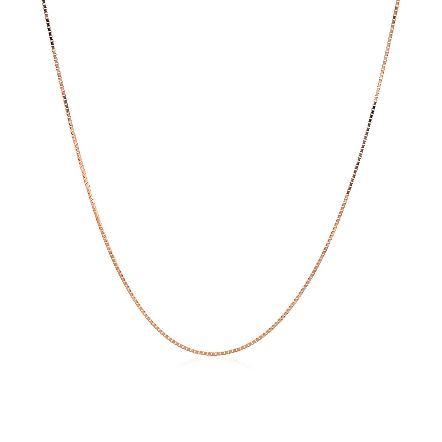 14k Rose Gold Classic Box Chain 0.6mm