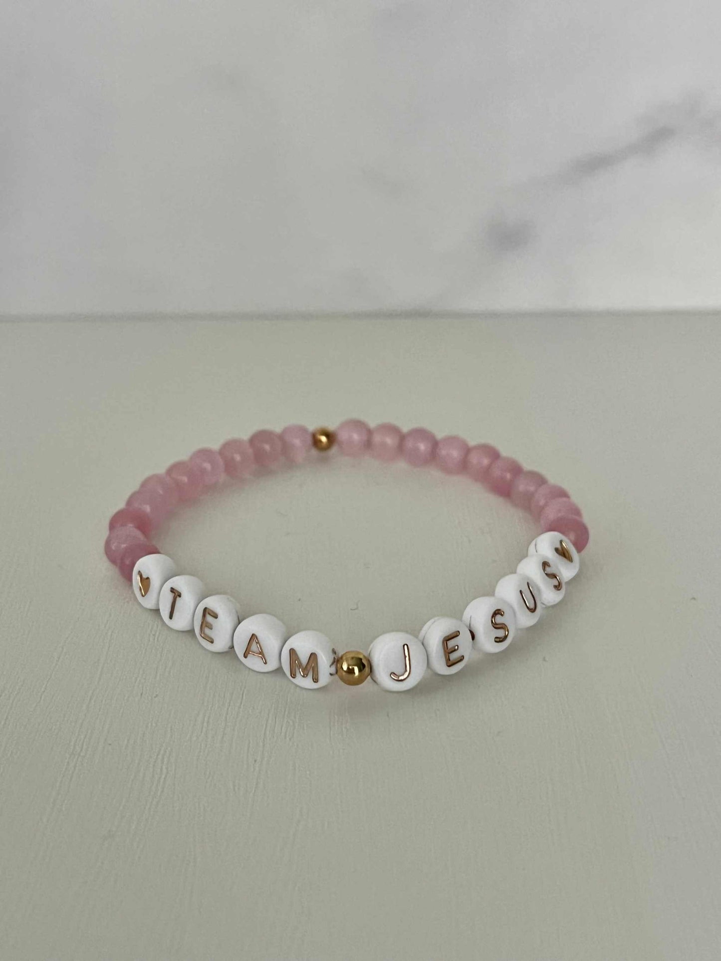 Opal Iridescent Bead Bracelet – Team Jesus Multicolor Faith Jewelry