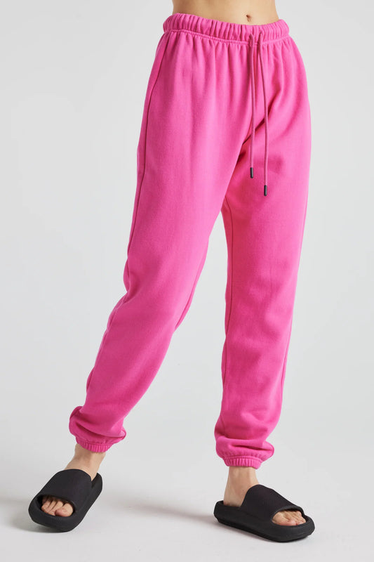 Electric Fleece Joggers in PINK