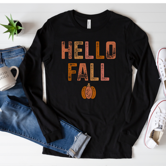 Hello Fall Long Sleeve Graphic