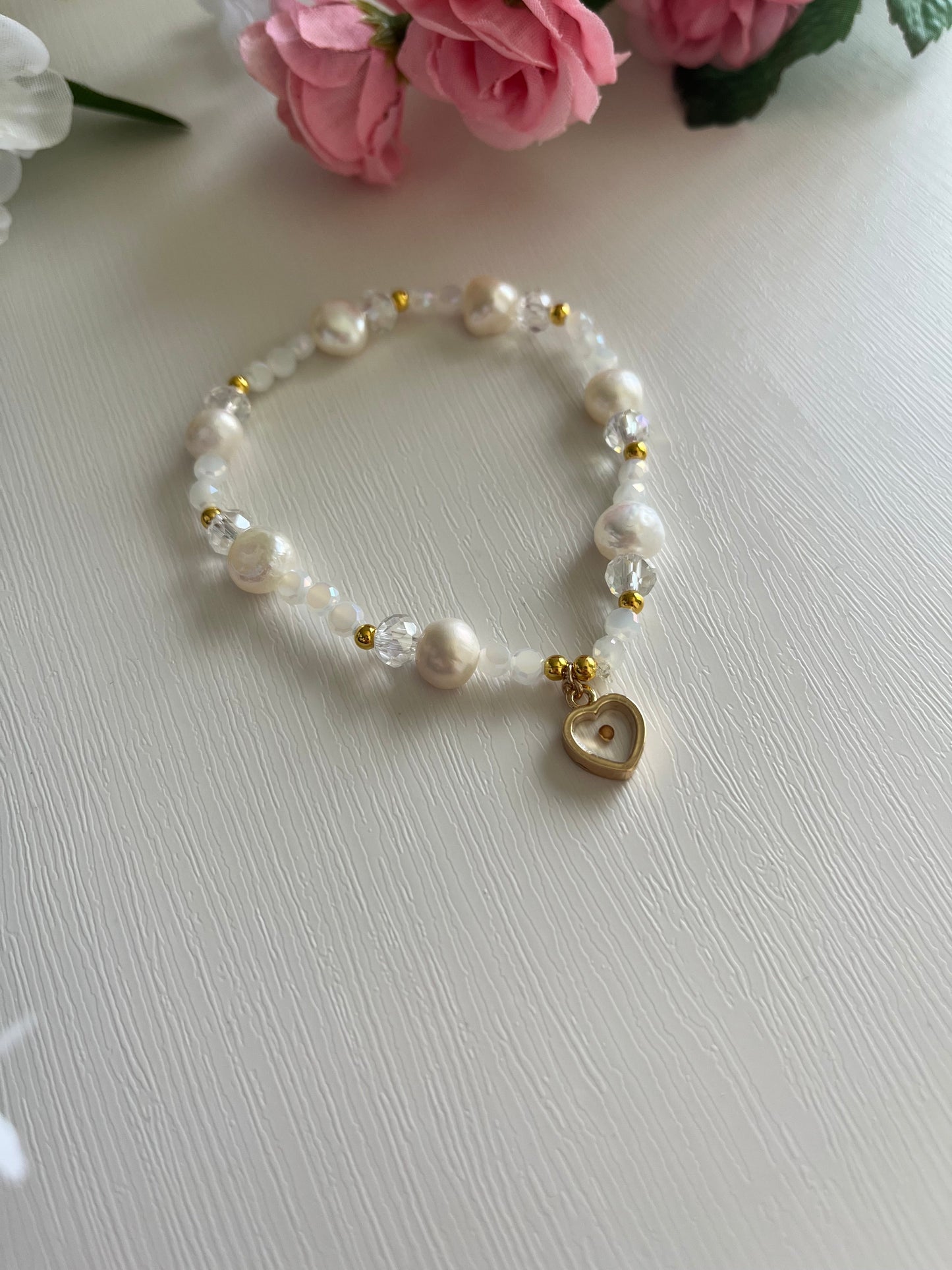 Mustard Seed Freshwater Pearl Bead Bracelet Christian Jewelry