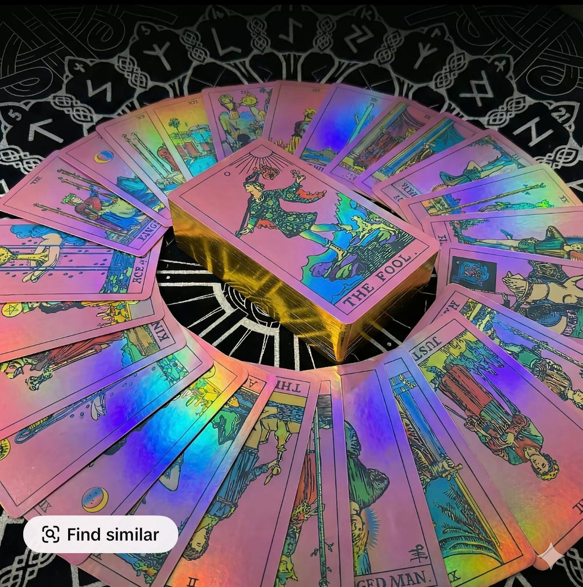 Pink Tarot Deck with Gold Foil, Box & Booklet
