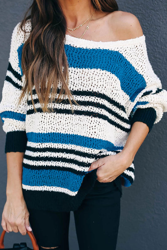 Blue Striped Sweater