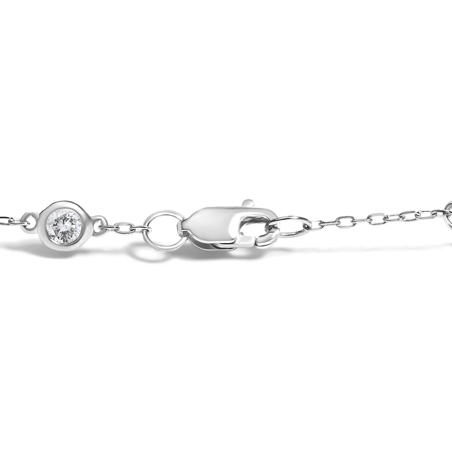 14K White Gold 1/2 Cttw Diamond by Yard Bracelet