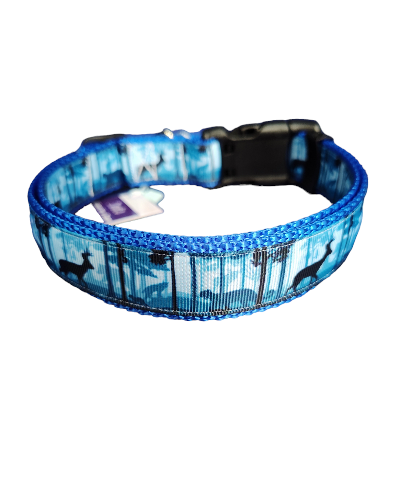 Wild Blue Forest Blue Nylon Dog Collar MD, LG, XL, Leash