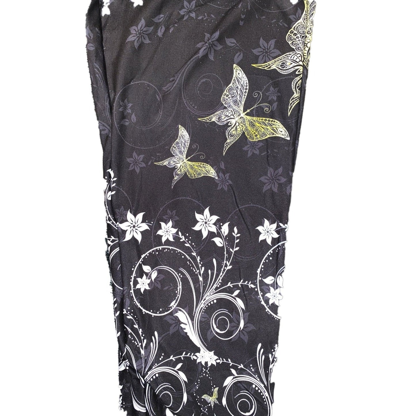 Gold Butterfly Effect Full Length Leggings with Pockets