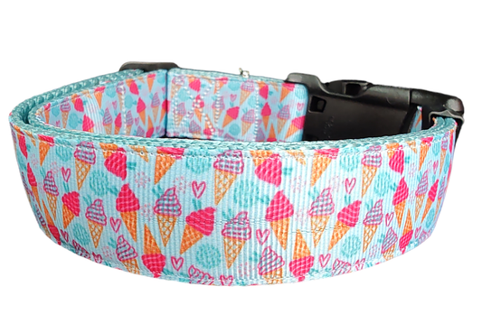 Ice Cream Cones Nylon Dog Collar