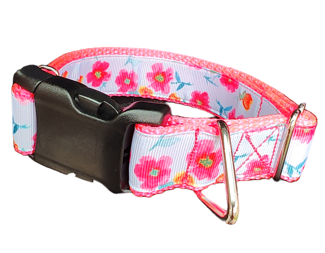 Bright Flowers Nylon Dog Collar
