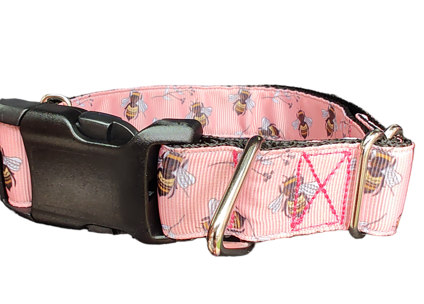 Coral Bees Nylon Dog Collar