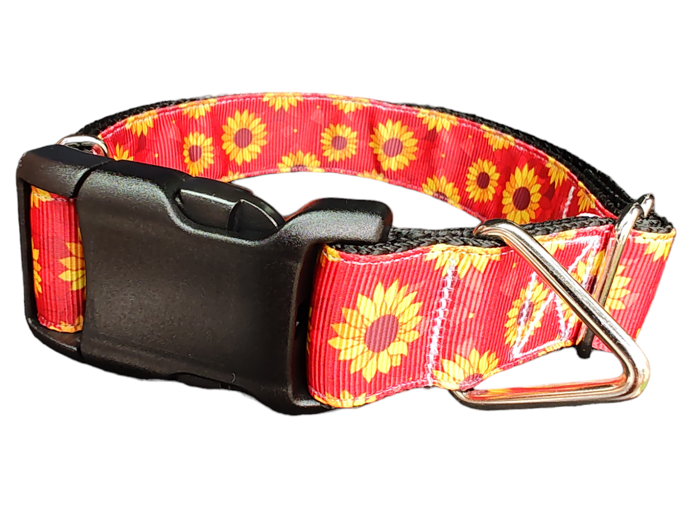Sunflower Mosaic Nylon Dog Collar