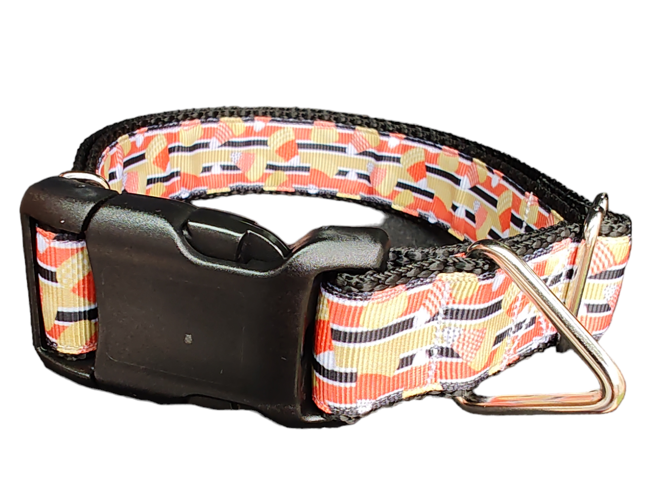 Halloween Candy Corn Nylon Dog Collar