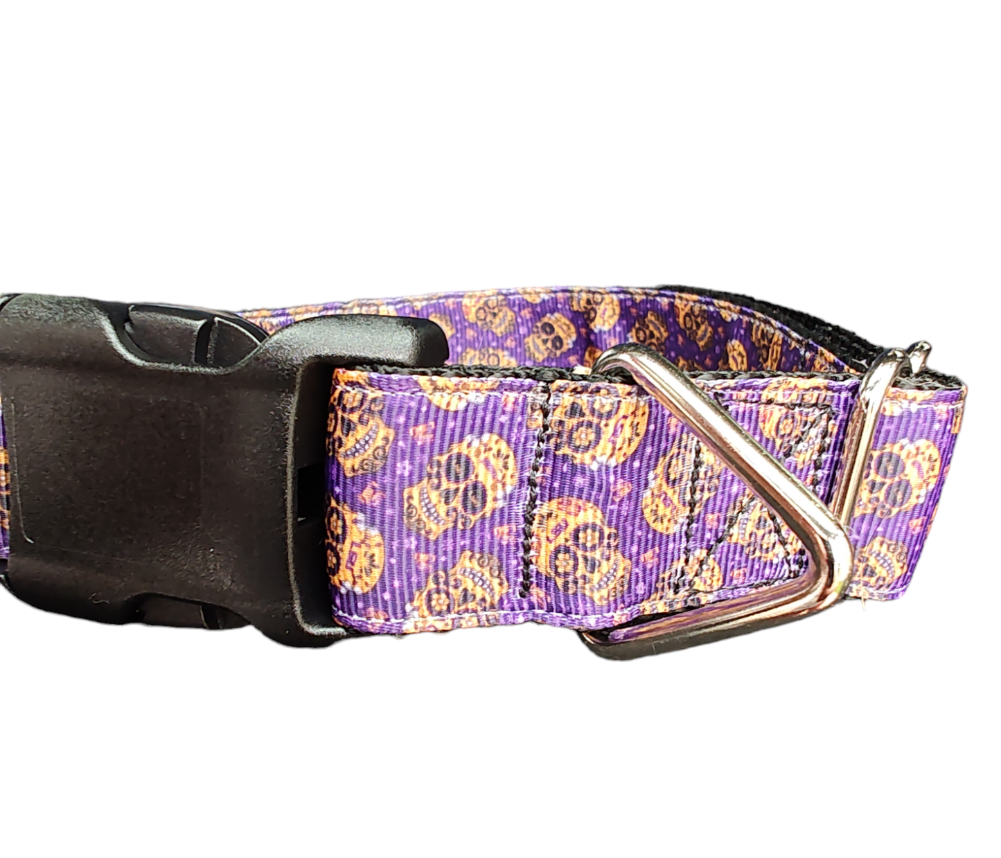 Day Of The Dead Skulls Nylon Dog Collar