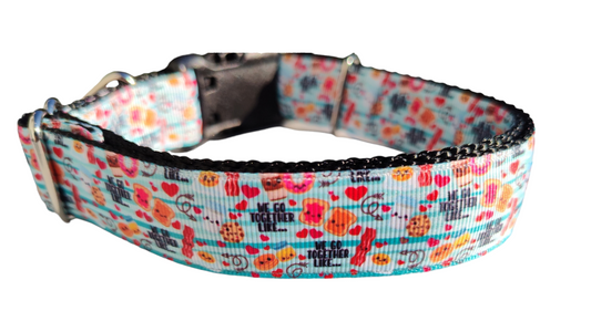 We Go Together Nylon Dog Collar