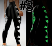 Glow in The Dark Ghost Full Length Sport Leggings