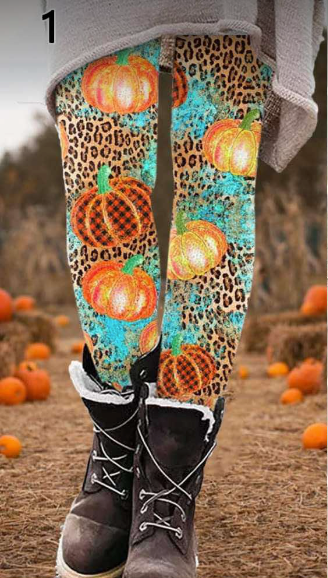 Pumkin Teal Leggings