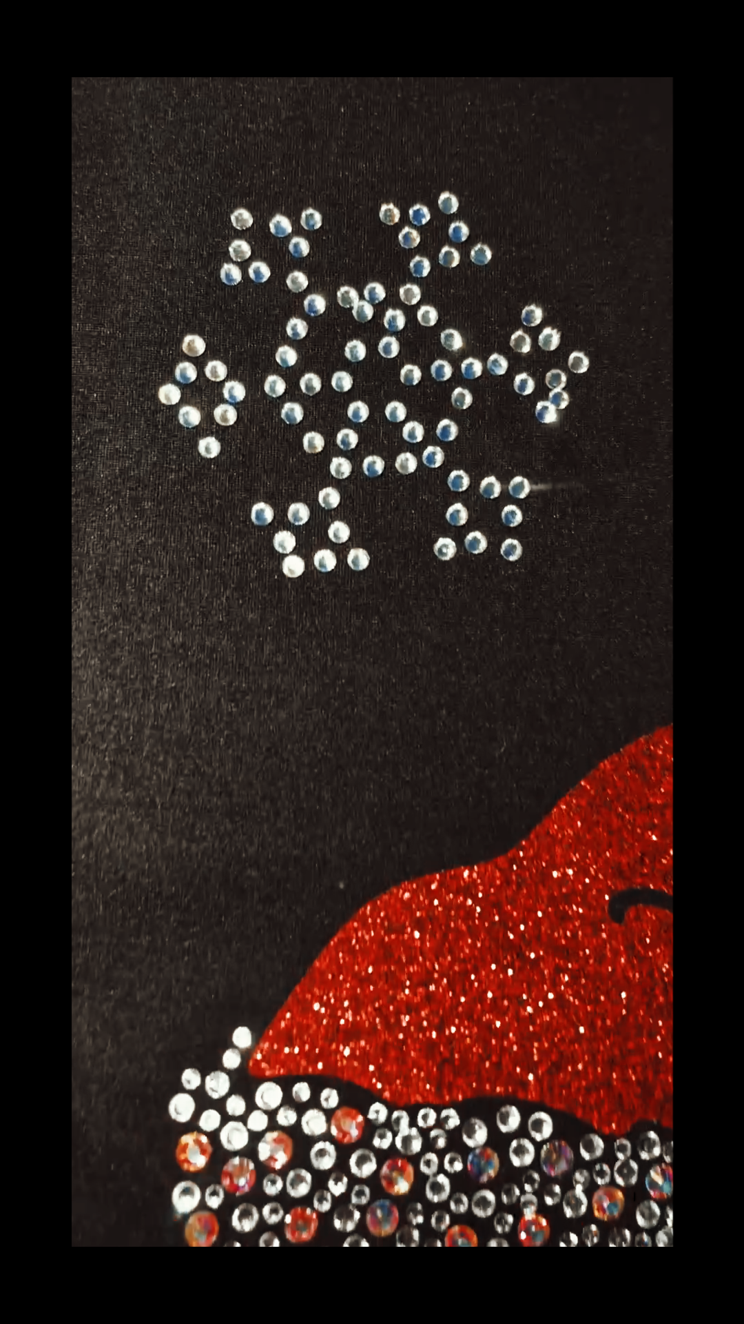 Santa Hat Wine Glass Leggings with Snowflakes & Pockets