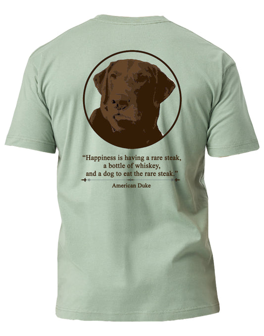 Dogs, Steaks, and Whiskey T-Shirt - Hunter Green