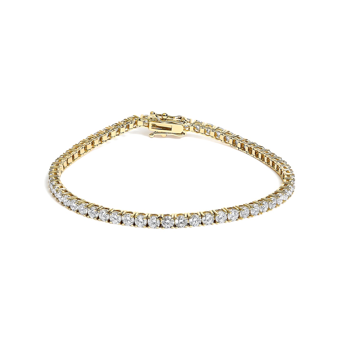 14K Yellow Gold Classic 5.00 Cttw Diamond Tennis Bracelet