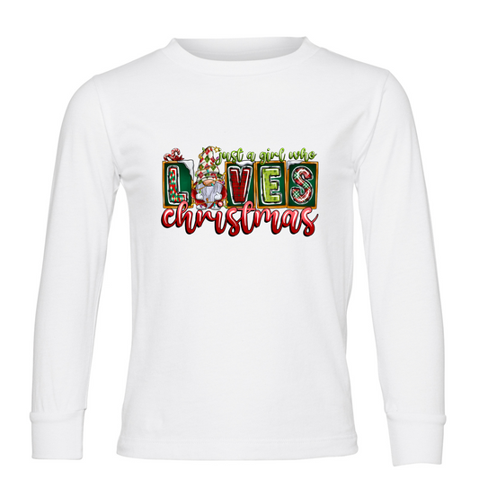 Just a Girl who loves Christmas graphic tee
