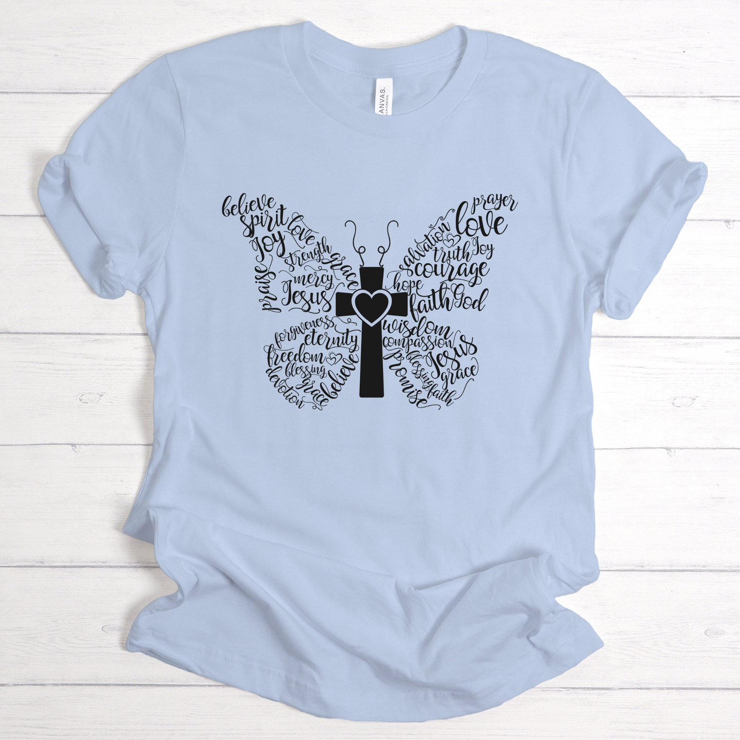 Butterfly with Words Graphic Tee