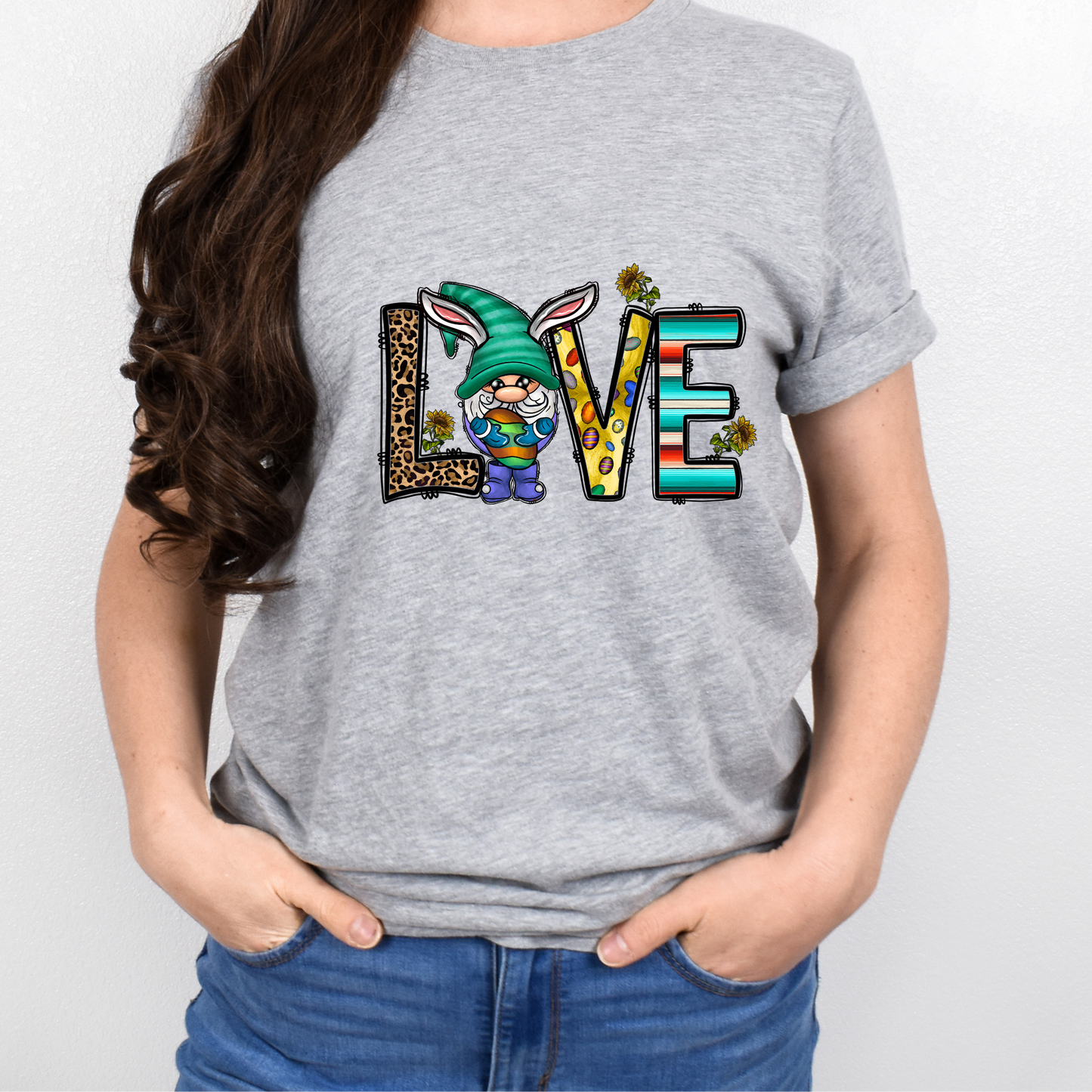 Easter GNome Love  Graphic Shirt