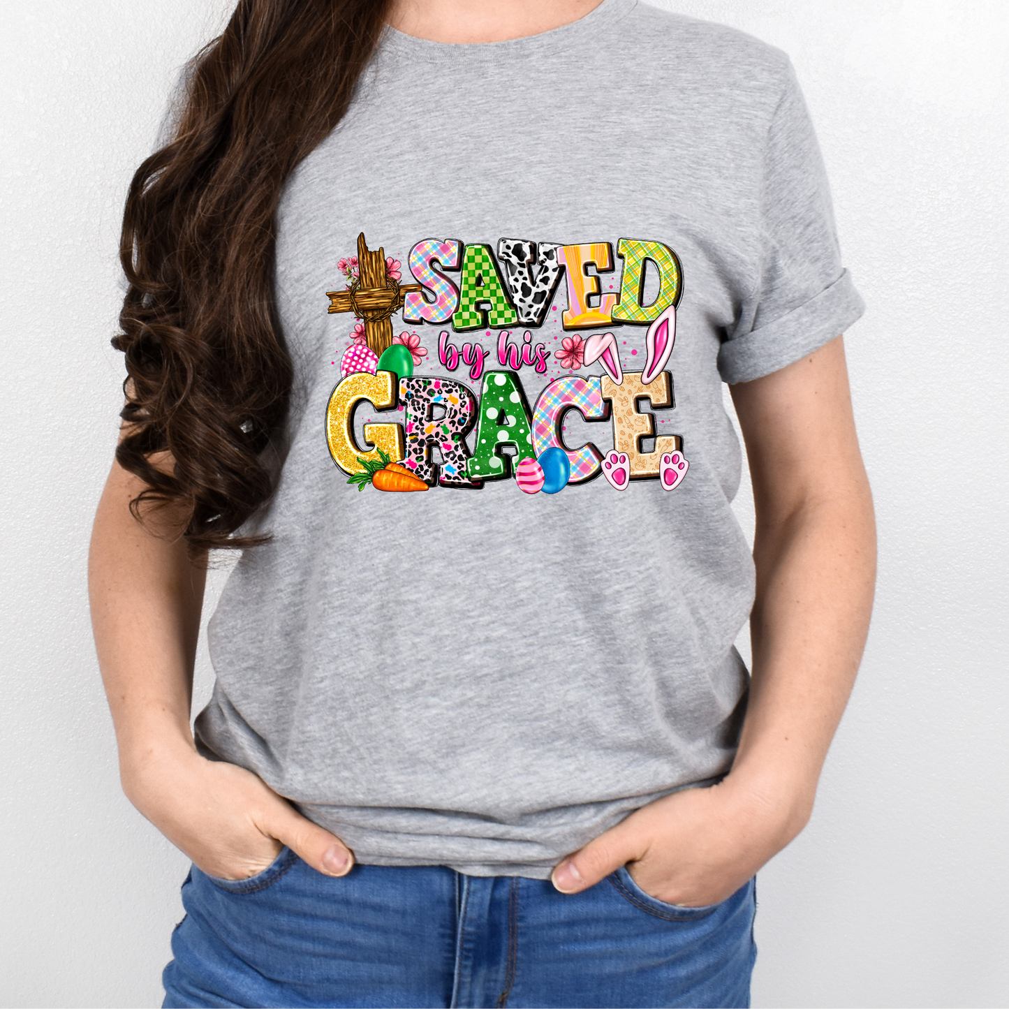 Saved by His Grace  Graphic Shirt