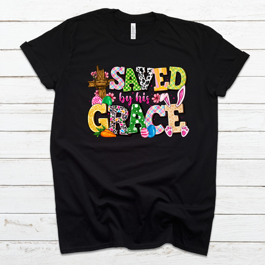 Saved by His Grace  Graphic Shirt