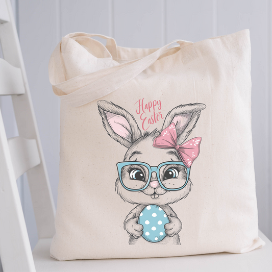 Happy Easter Watercolor tote