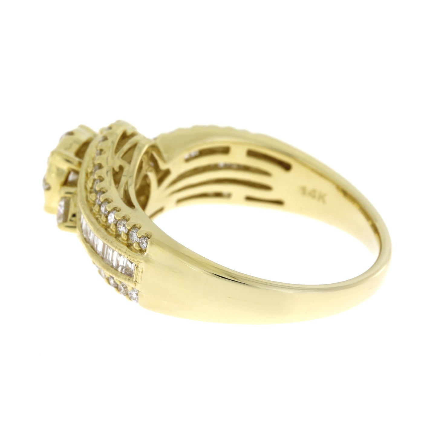 Genuine 1.00ct Diamond Eng Only 14KT Yellow Gold