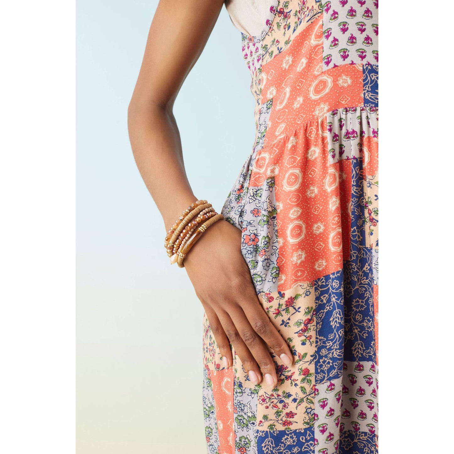 Serenity Patchwork Jumpsuit with Side Pockets