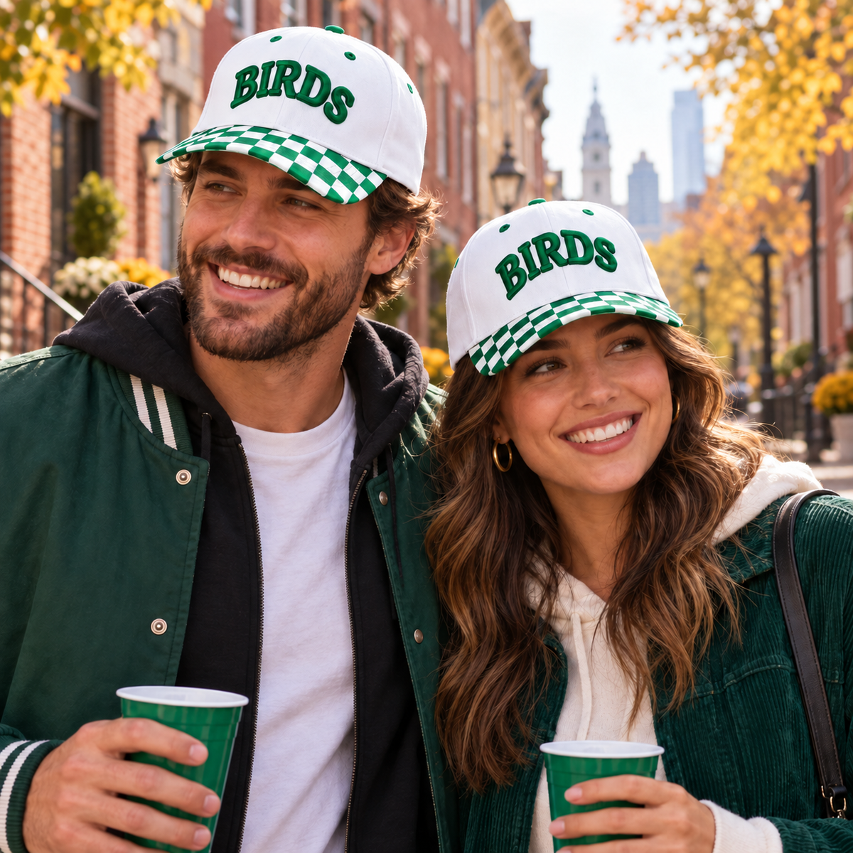 Philadelphia Birds Checkered Game Day Hat
