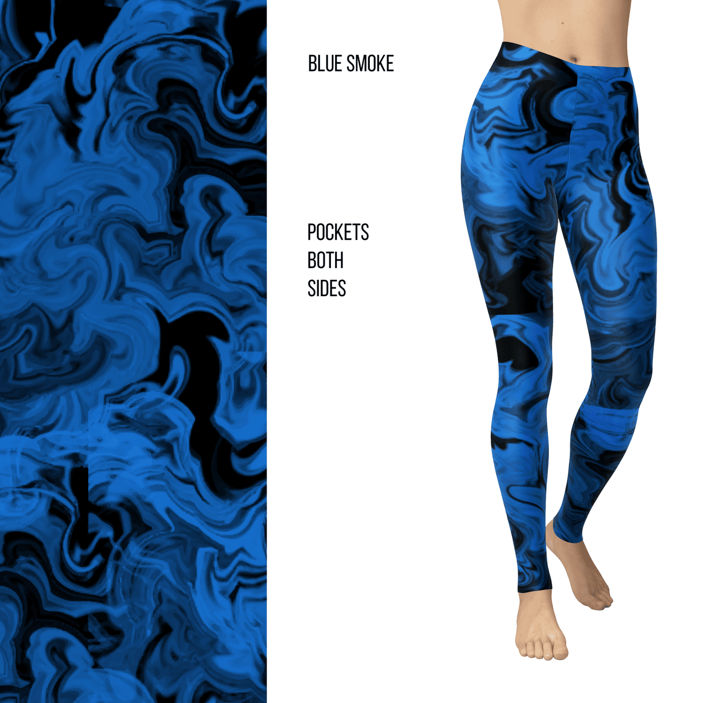 Blue Smoke Leggings Full Length with Pockets