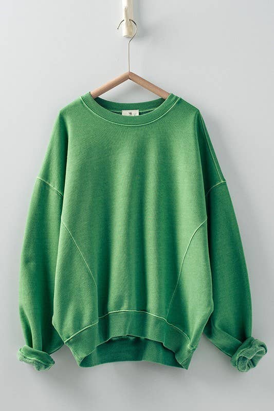 Crew Neck Comfort Washed Sweatshirt