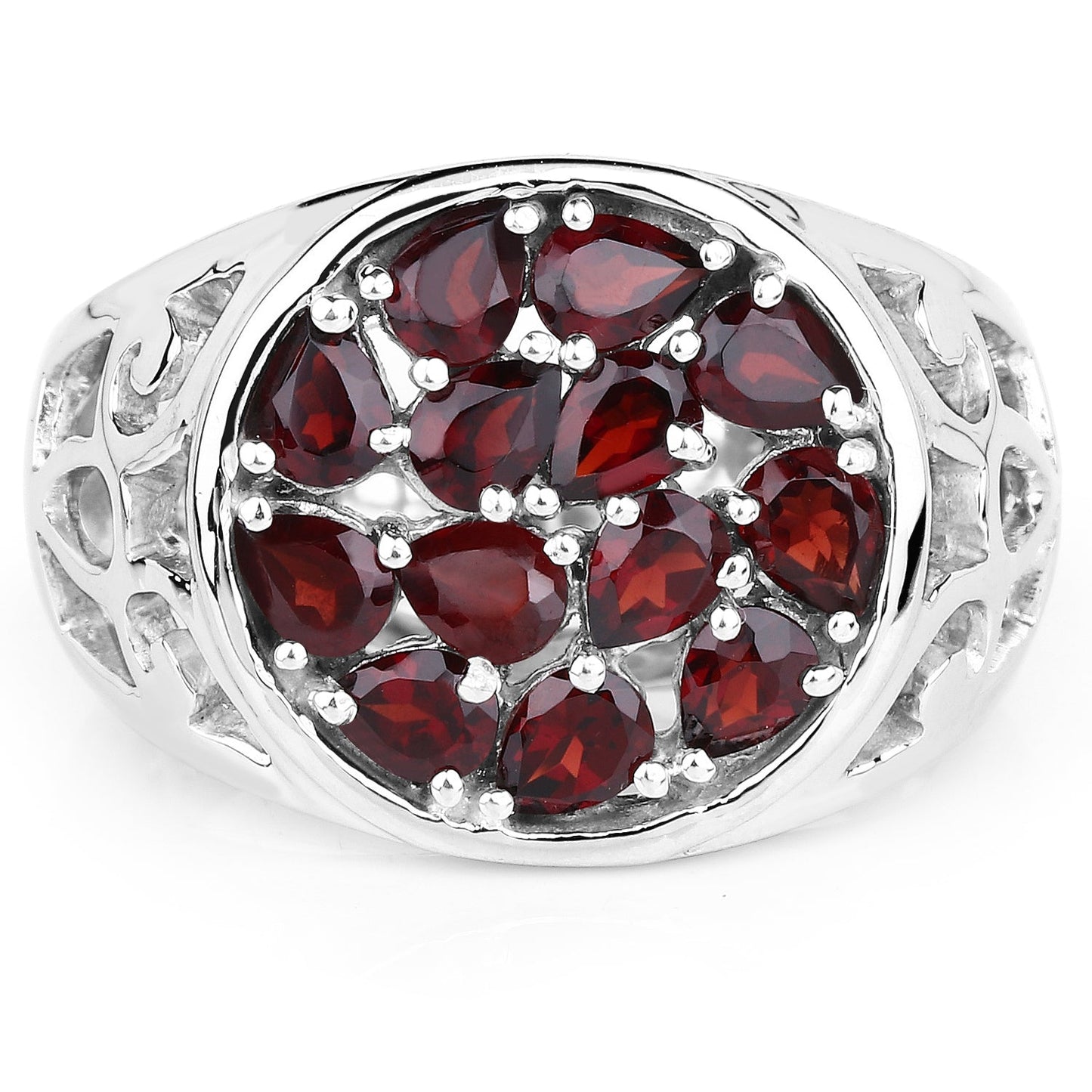 2.34 Carat Genuine Garnet .925 Sterling Silver Ring