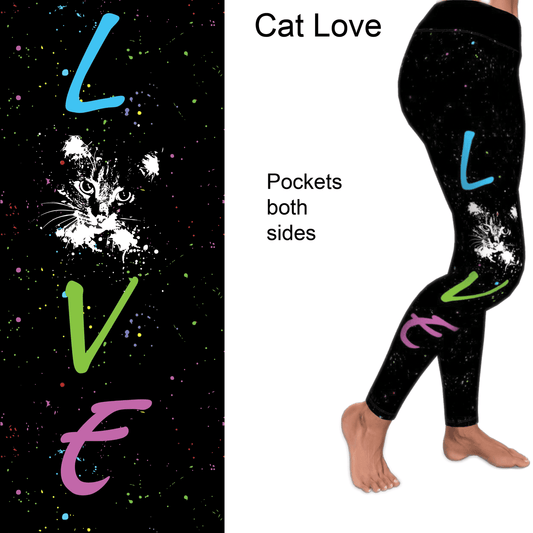 Cat Love Multicolor with Pockets