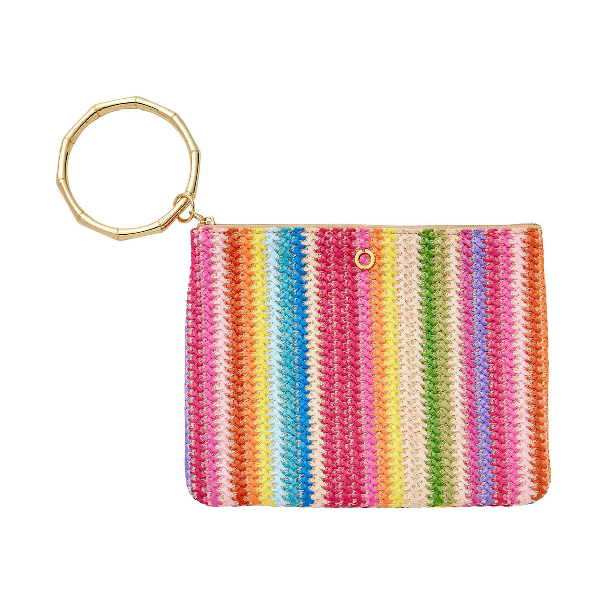 Bracelet Pouch - Bright Raffia Clutch Bag