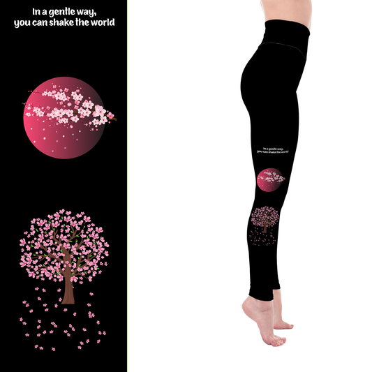 Cherry Blossom Quote Leggings