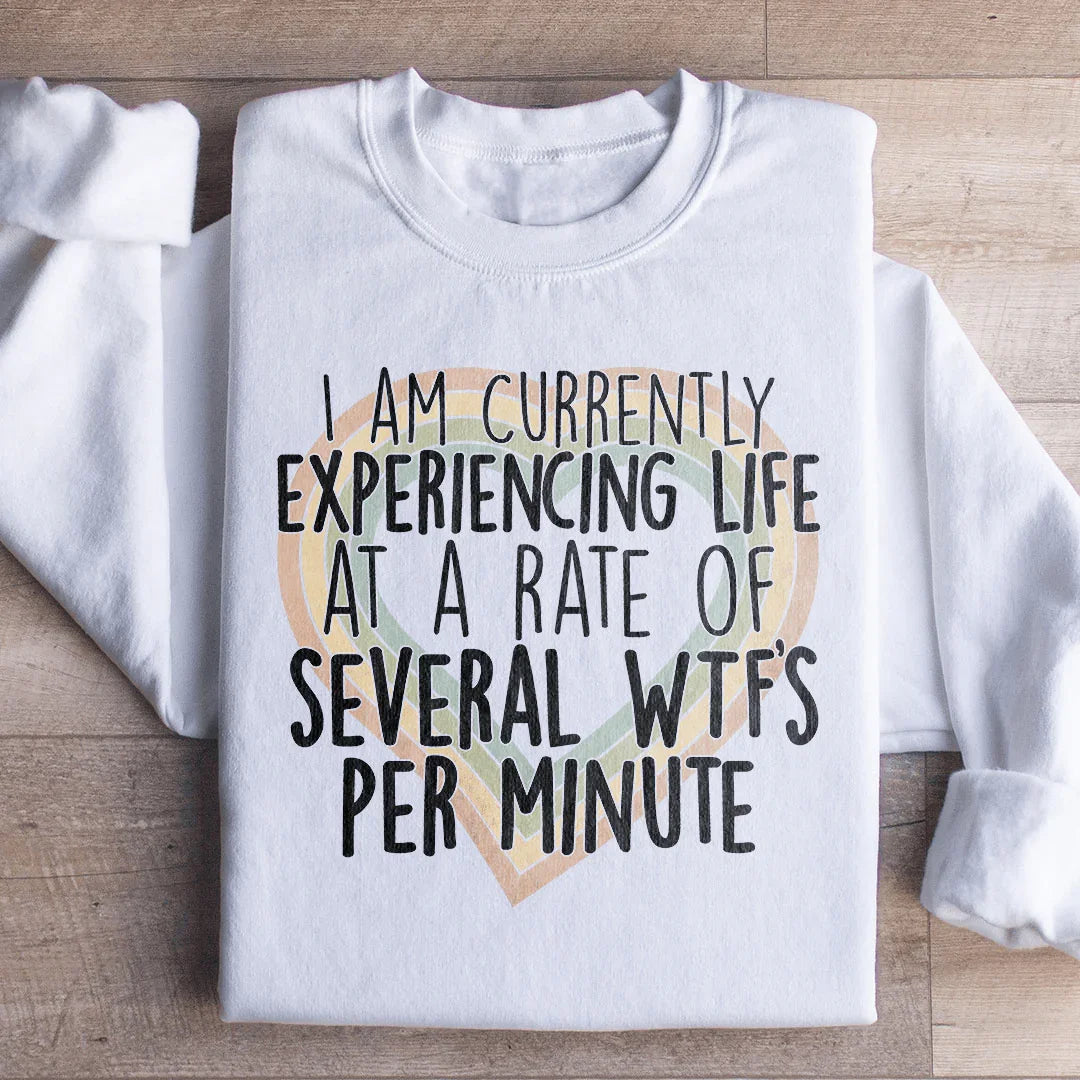 Currently Experiencing Life At A Rate Of Several Wtf's Per Minute Sweatshirt