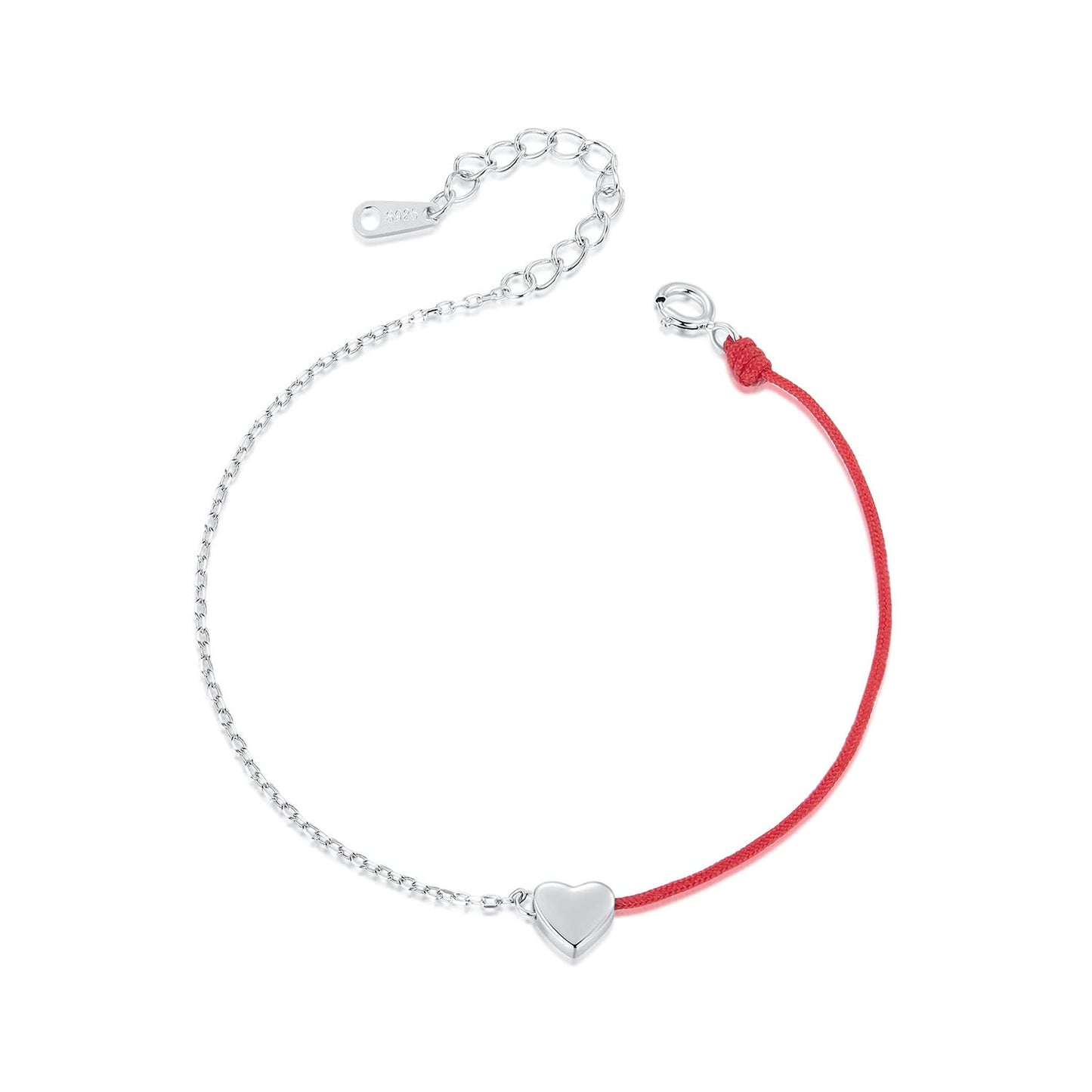 925 Sterling Silver & Plated White Gold 160+30mm Bracelet