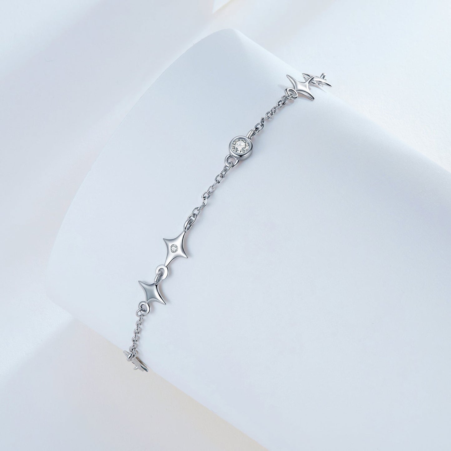 925 Sterling Silver 15+6cm Pavé Setting CZ Bracelet for Women