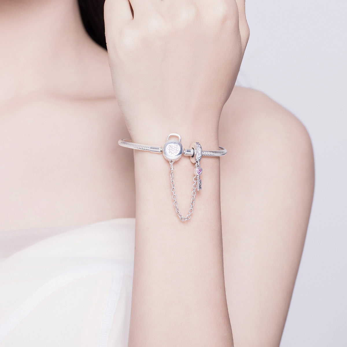 925 Sterling Silver Bracelet 17cm for Women