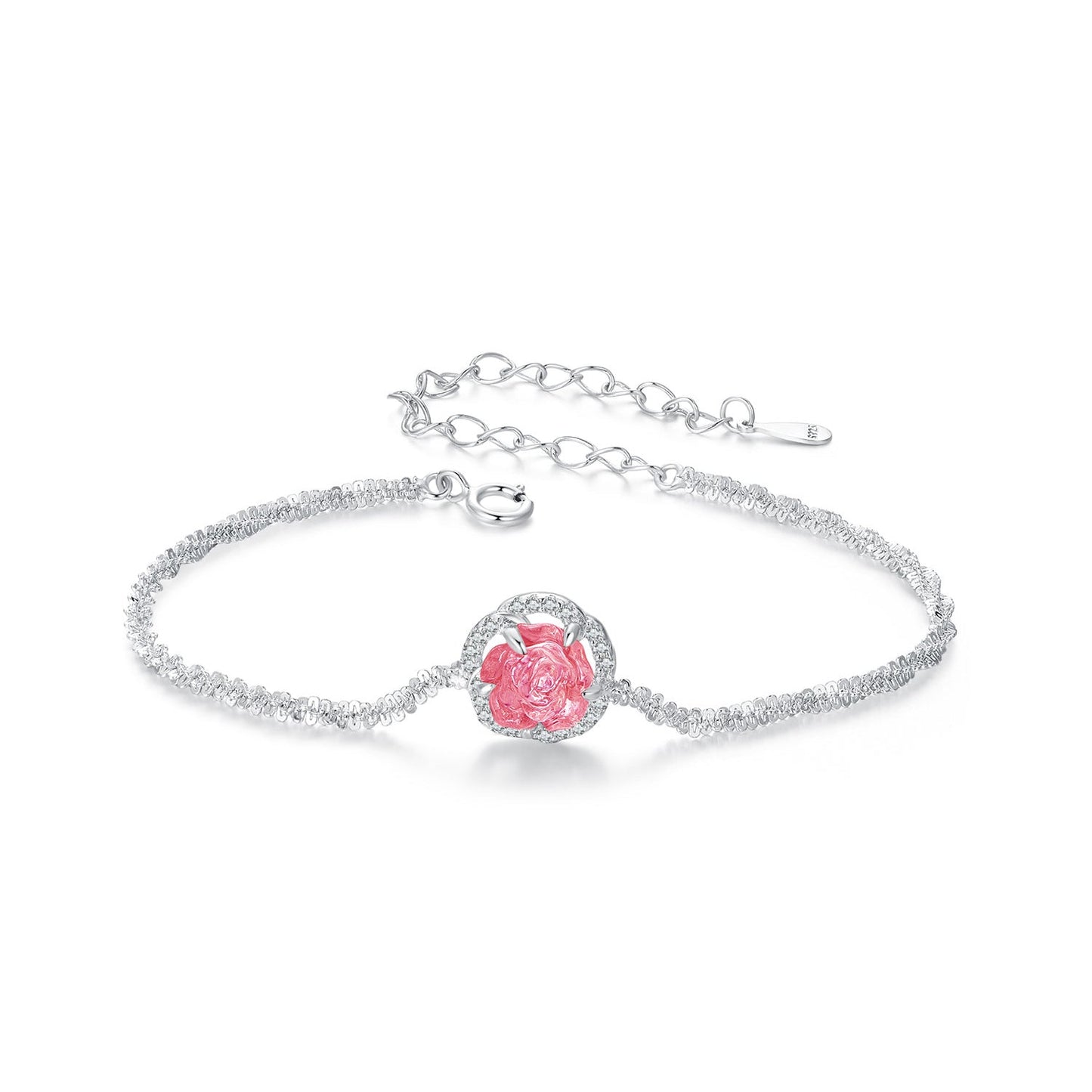 925 Sterling Silver Bracelet 150mm with CZ and Resin