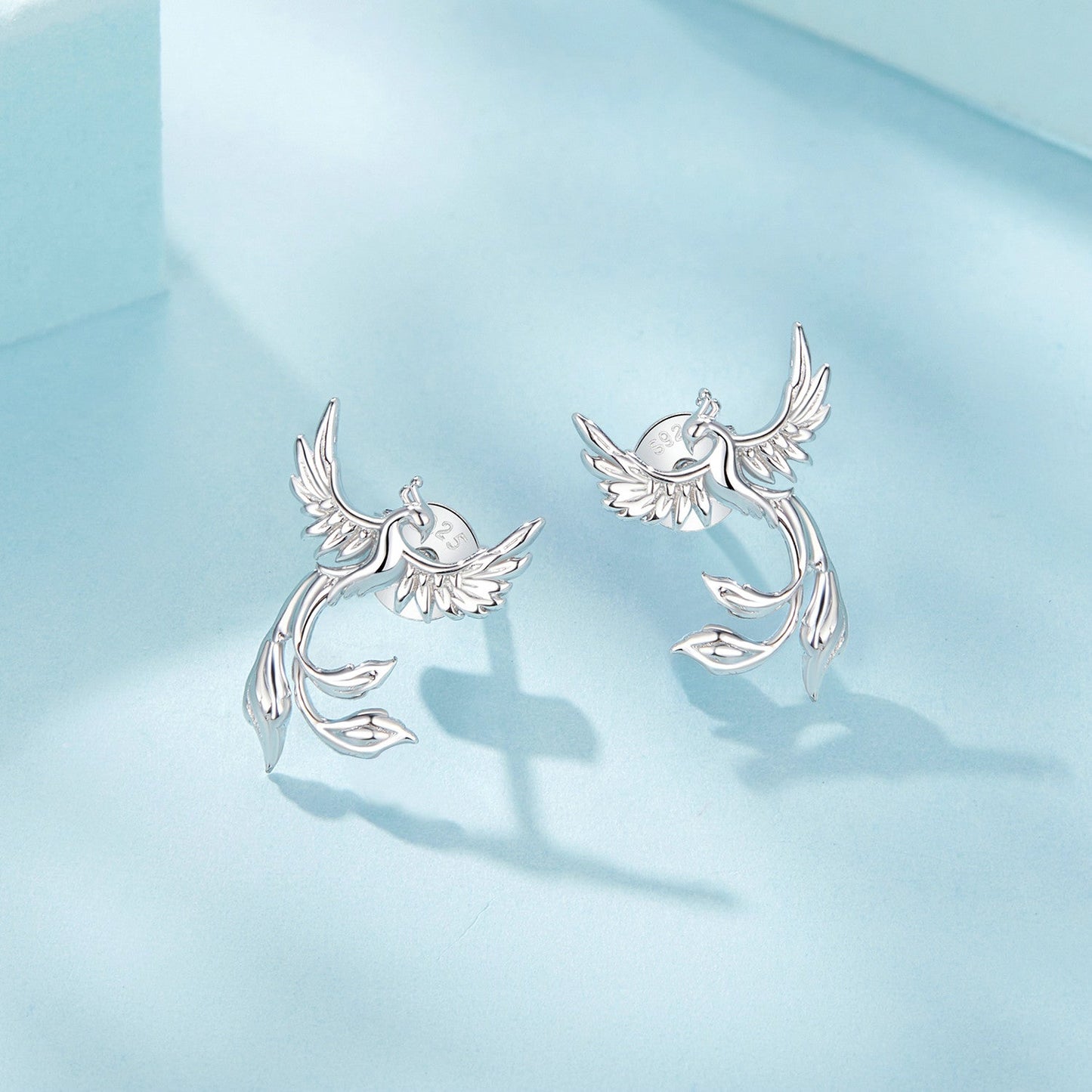 925 Sterling Silver Plated White Gold Earrings for Women